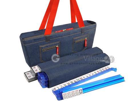 Linda Li Denim Bag American Mahjong Set