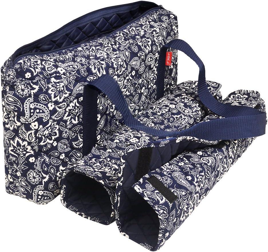 Linda Li Empty Mahjong Bag, Paisley Blue