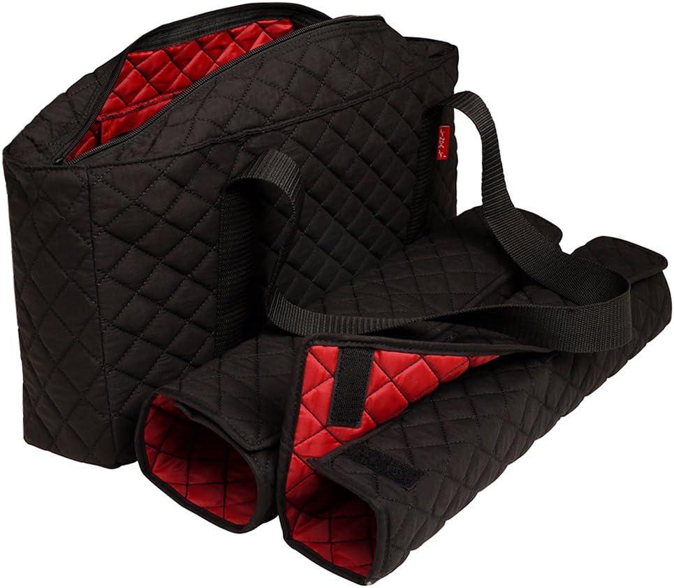 Linda Li Empty Mahjong Bag, Black Quilted