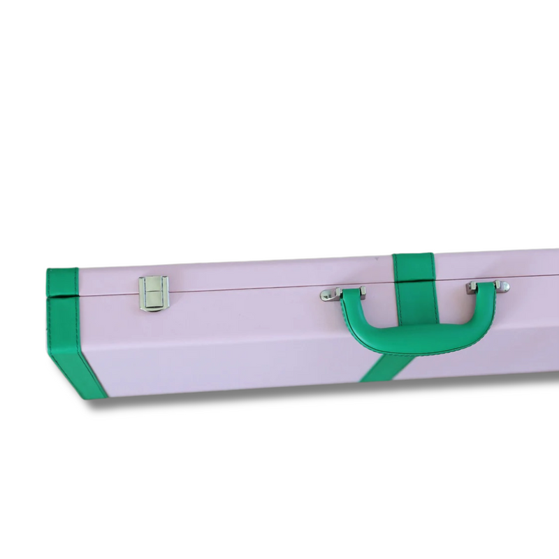 Pink & Green PU Leather Tile Travel Case