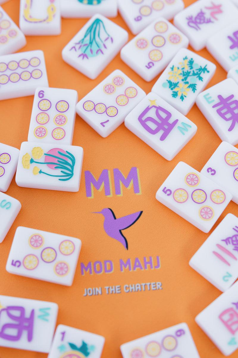 Desert Bloom American Mahjong Tiles by Mod Mahj in Classic White