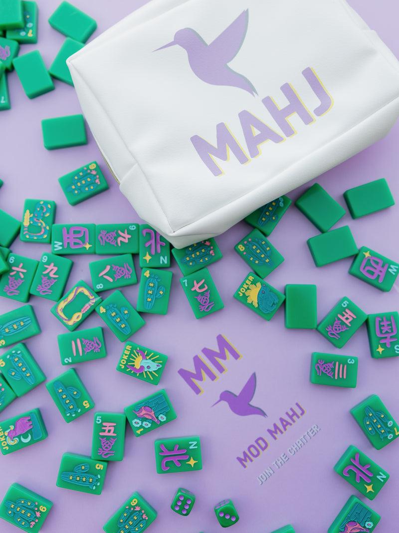 Desert Bloom American Mahjong Tiles by Mod Mahj in Desert Jade