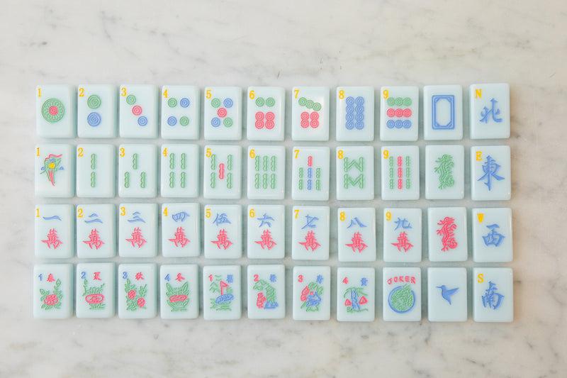 Sparrow Series American Mahjong Tile Set in Arizona Azule