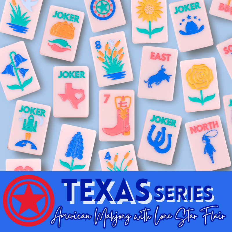 THE TEXAS SERIES | Mahjong with Lone Star Flair | Rodeo Pink Tile