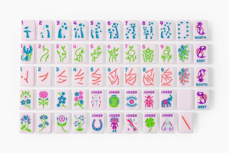 The Lucky Line: Shell Pink Mahjong Tiles